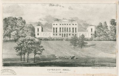 Uttoxeter - Doveridge Hall: litografia, nd [c 1839] da Unbekannt