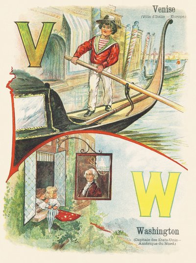 V W : Venezia, Washington - ABC dei due mondi. Emile Guerin, editore, Parigi, circa 1900. Dimensioni: 27,5 x 21,5 cm da Unbekannt