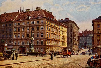 Vienna Freiung, inizio XX secolo (cartolina) da Unbekannter Künstler