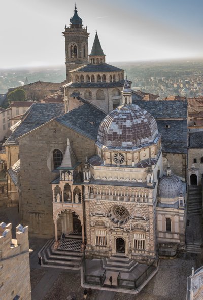 Veduta di Piazza Duomo, Bergamo Alta, Italia da Unbekannter Künstler