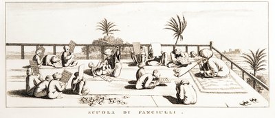 Vista di una madrasa, scuola religiosa, Egitto - Illustrazione dall