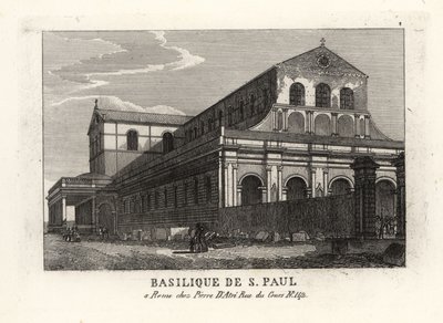 Vista della Basilica di San Paolo fuori le Mura, Roma da Unbekannt