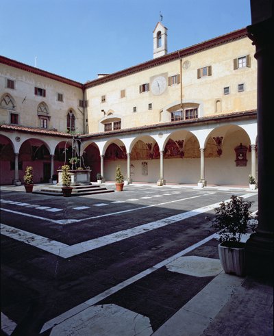 Veduta del Chiostro dei Morti e della cappella da Unbekannt