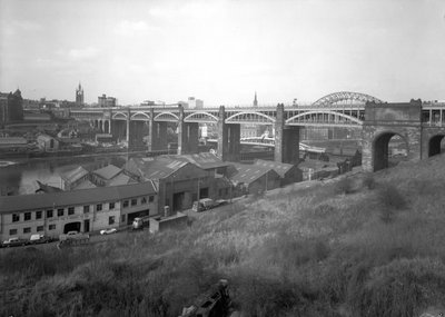 Vista del High Level Bridge da Gateshead, High Level Bridge, Regno Unito, aprile 1969 da Unbekannt