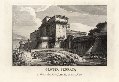 Veduta della città castello romana di Grottaferrata, Roma da Unbekannt