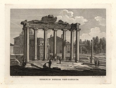 Veduta del Tempio della Concordia, Roma da Unbekannt