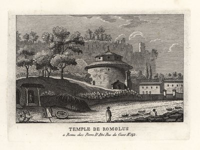 Veduta del Tempio di Romolo, basilica dei Santi Cosma e Damiano, Foro, Roma da Unbekannt