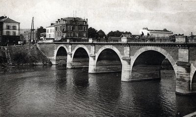 Vista del ponte della Marna a Epernay, Marna - cartolina del 1910 ca Collezione privata da Unbekannter Künstler