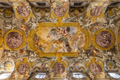 Vista del soffitto, Chiesa della Nunziatina, Todi, Umbria, Italia da Unbekannter Künstler