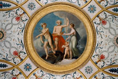 Veduta del tondo del soffitto nella Piccola Sala da Disegno da Unbekannter Künstler