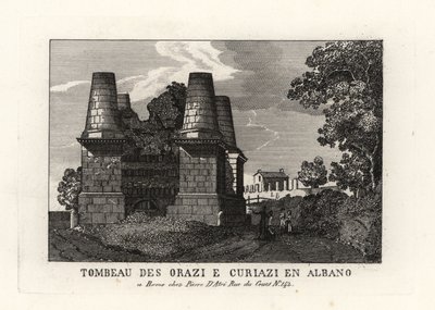 Vista delle rovine del Mausoleo degli Orazi e Curiazi sulla Via Appia, Roma da Unbekannt