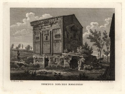 Veduta delle rovine della Tomba di Annia Regilla nel Parco della Caffarella, Roma da Unbekannt