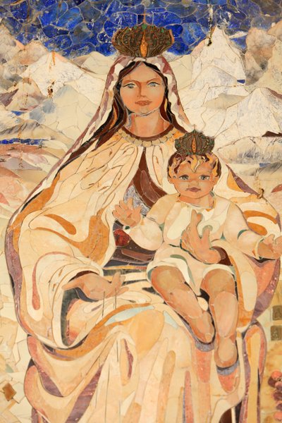 Vergine e bambino. Cile. Basilica dell
