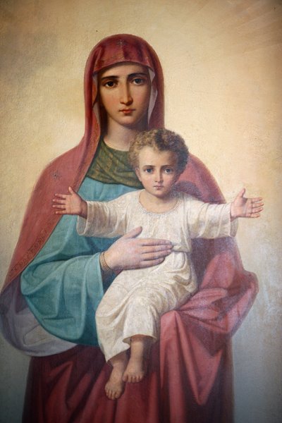 Icona della Vergine e del bambino nella chiesa bulgara di San Stefano da Unbekannt