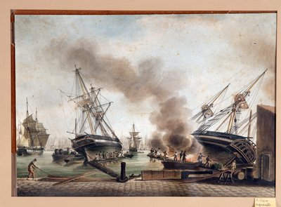 Acquerello di A. Roux. XIX secolo Marsiglia, Museo del Vecchio Marsiglia da Unbekannter Künstler