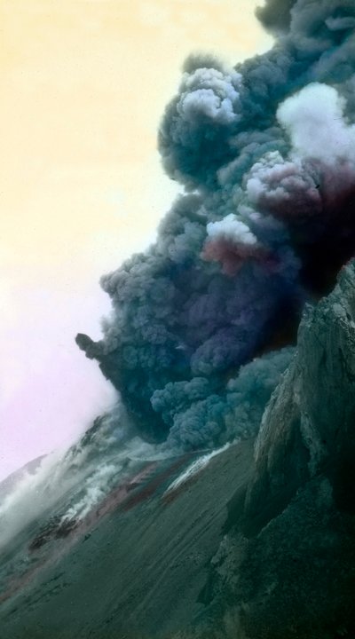 Lato ovest del Monte Stromboli da Unbekannter Künstler