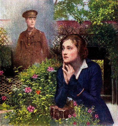 Quando torni a casa - cartolina della Prima Guerra Mondiale da Unbekannter Künstler