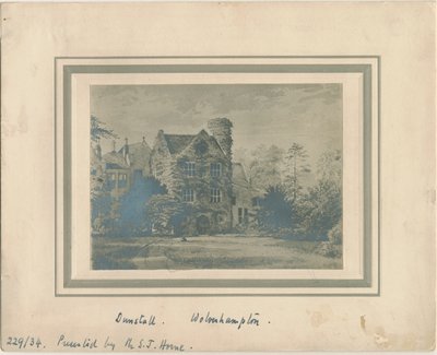 Wolverhampton - Dunstall Hall: fotografia di un acquerello, nd [c 1860] da Unbekannt