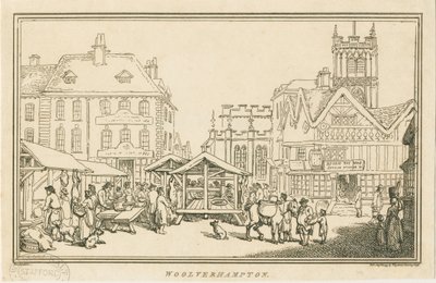 Wolverhampton - Piazza del Mercato: incisione, nd [c 1799] da Unbekannt
