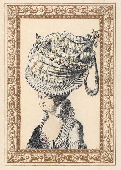 Donna con un enorme cappello chiamato la Felicità del Secolo da Unbekannter Künstler