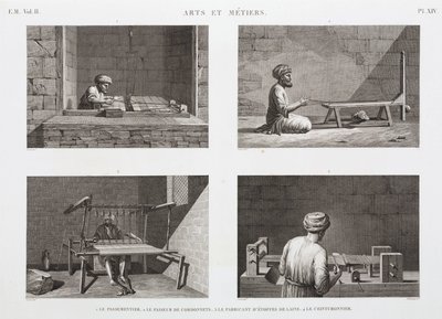 Lana e pettinato, tessitura, Egitto, c 1798 da Unbekannt