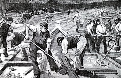 Lavori in corso alla stazione ferroviaria di Plymouth da Unbekannt