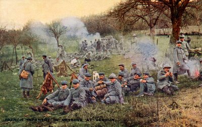 Prima guerra mondiale: esercito francese alla battaglia di Verdun da Unbekannter Künstler