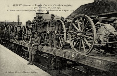 Prima Guerra Mondiale: treno di artiglieria inglese da Unbekannter Künstler