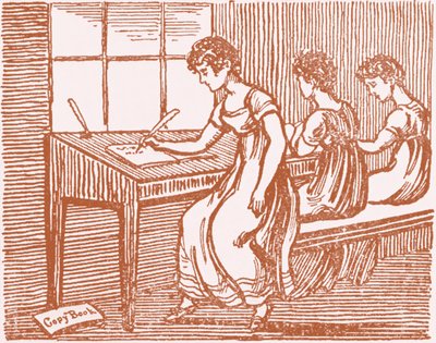 Lezione di scrittura, inizio XIX secolo da Unbekannter Künstler