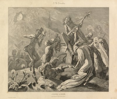 Giovane amore, Karlsruhe, c.1850 (incisione) da Unbekannter Künstler