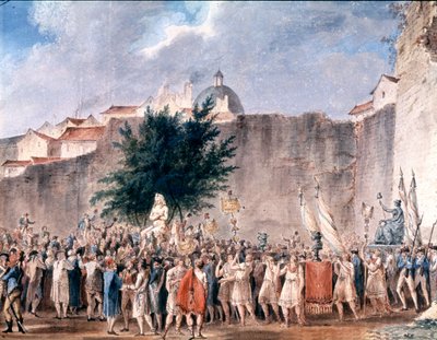 Festa tra le rovine della Bastiglia, Parigi da Unbekannter Künstler