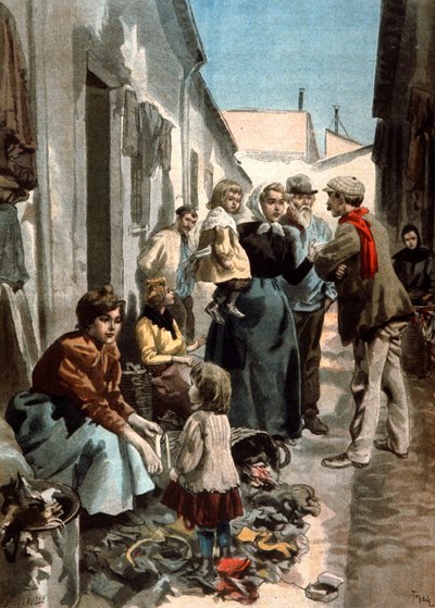 Straccivendoli a Parigi, c. 1900 (illustrazione) da Unbekannter Künstler