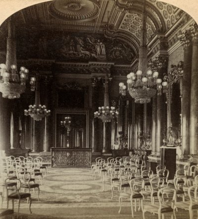Sala da ballo, Buckingham Palace, Londra da Underwood and Underwood
