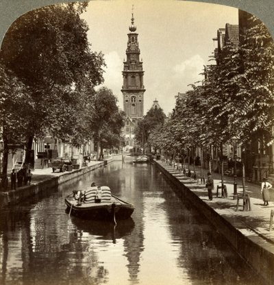 Canale, Amsterdam, Paesi Bassi da Underwood and Underwood