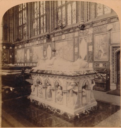Cenotafio del Principe Consorte, nella Cappella del Memoriale di Alberto, Windsor, Inghilterra da Underwood and Underwood