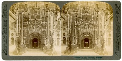 Chiesa del Santo Sepolcro, Gerusalemme, Palestina, 1897 da Underwood and Underwood