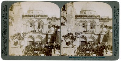 Chiesa del Santo Sepolcro, Gerusalemme, Palestina, 1897 da Underwood and Underwood