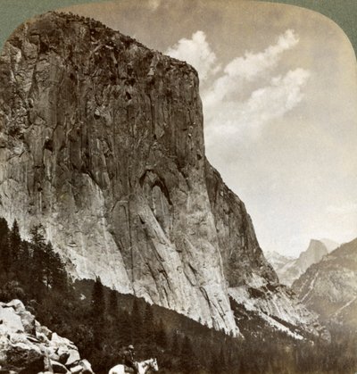 El Capitan e Half Dome, Yosemite Valley, California, USA, 1902 da Underwood and Underwood