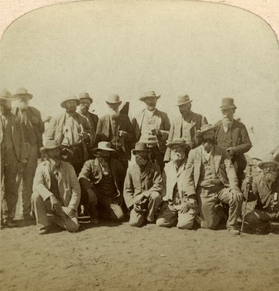 I principali comandanti di General Cronje dopo la resa, Sud Africa, Guerra Boera, 1900 da Underwood and Underwood