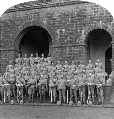 Compagnia H, Reggimento Royal Warwickshire, Belgaum, India da Underwood and Underwood