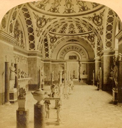 Sala dei Romani, Glyptothek, Monaco, Germania, 1898 da Underwood and Underwood
