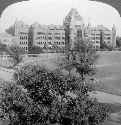 Alta Corte e estremità nord di Rotten Row, Bombay, India, 1903 da Underwood and Underwood