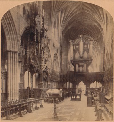Interno della Cattedrale di Exeter, Inghilterra, 1900 da Underwood and Underwood