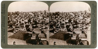 Gerusalemme, vista dal muro settentrionale, Palestina da Underwood and Underwood