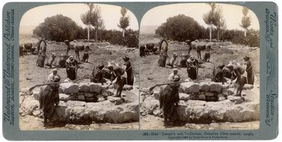 Il pozzo di Giuseppe, Dothan, Palestina, 1900 da Underwood and Underwood