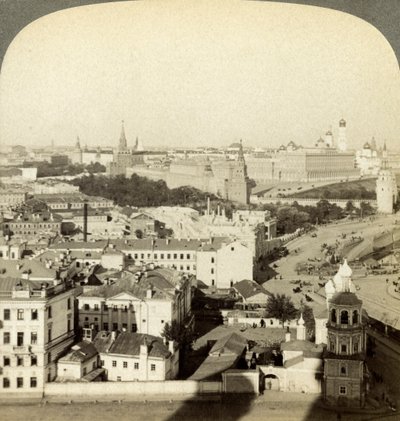 Muro del Cremlino, Mosca, Russia da Underwood and Underwood
