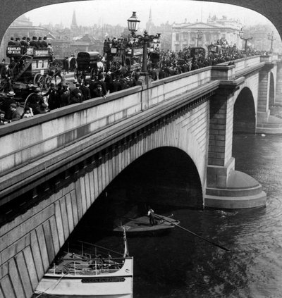 Ponte di Londra, Londra, c fine XIX secolo da Underwood and Underwood