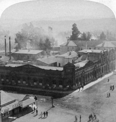 Vista a nord-ovest verso la catena di Daspoort, Pretoria, Sudafrica, 1901 da Underwood and Underwood
