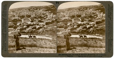 Nazareth, vista da nord-est, Palestina, 1900 da Underwood and Underwood