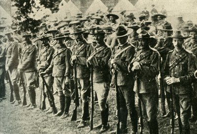 Soldati da Australia, Nuova Zelanda, Canada e Sudafrica, 1914-1918, c1920 da Underwood and Underwood